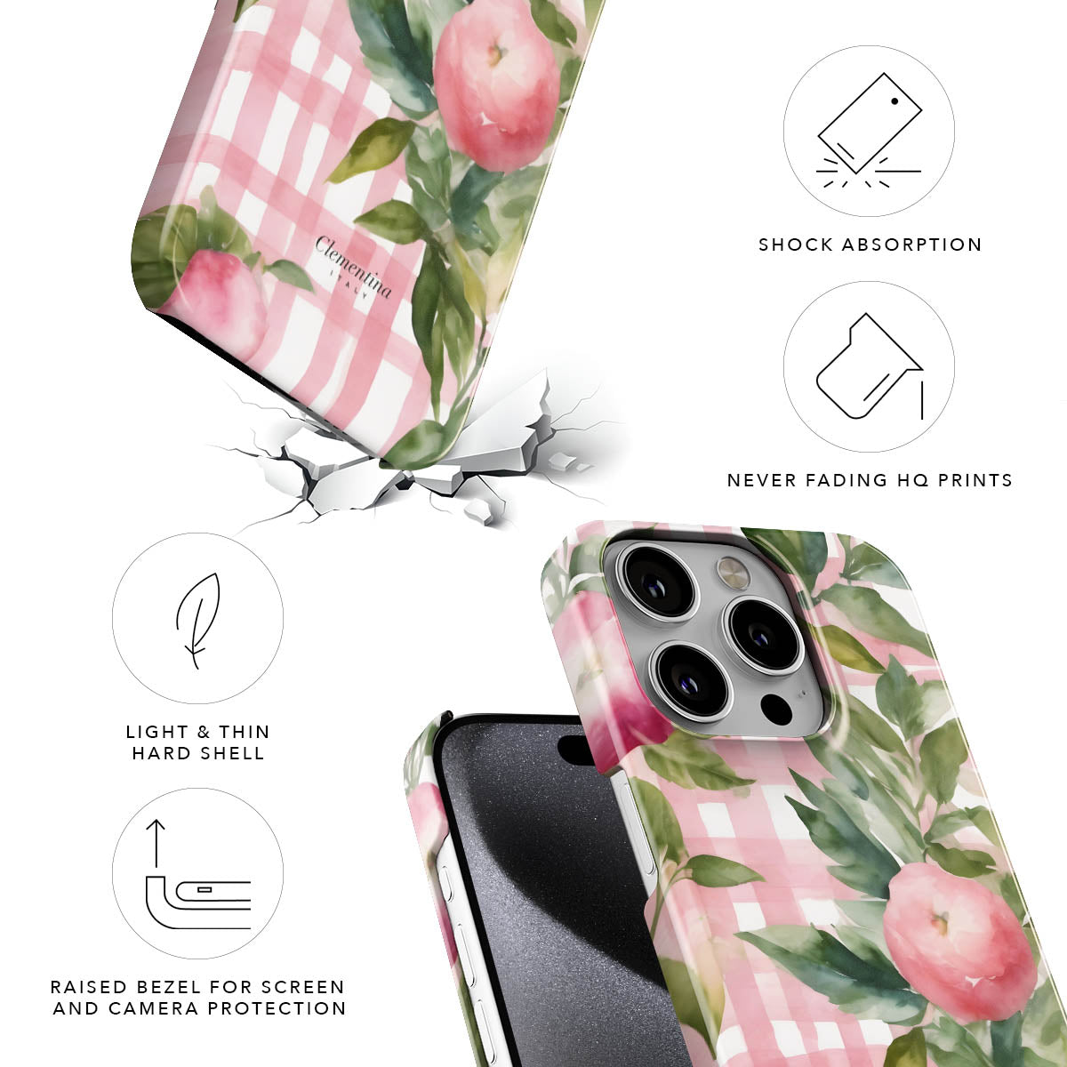 Gingham & Florals Snap Case