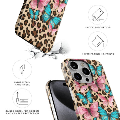 Leopard & Butterflies Snap Case