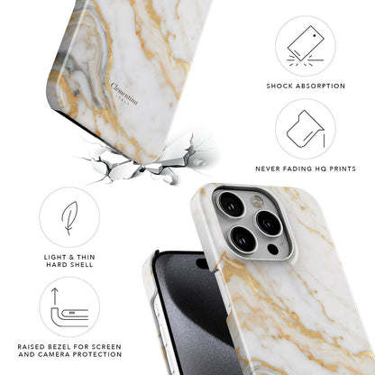 Neutral Marble Snap Case