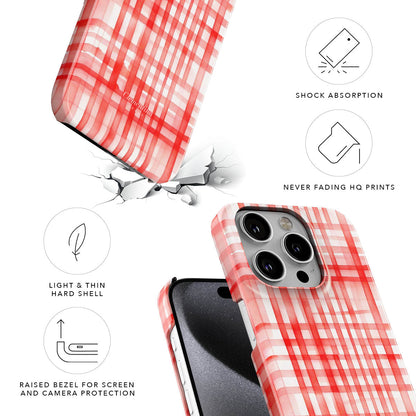 Red Gingham Snap Case