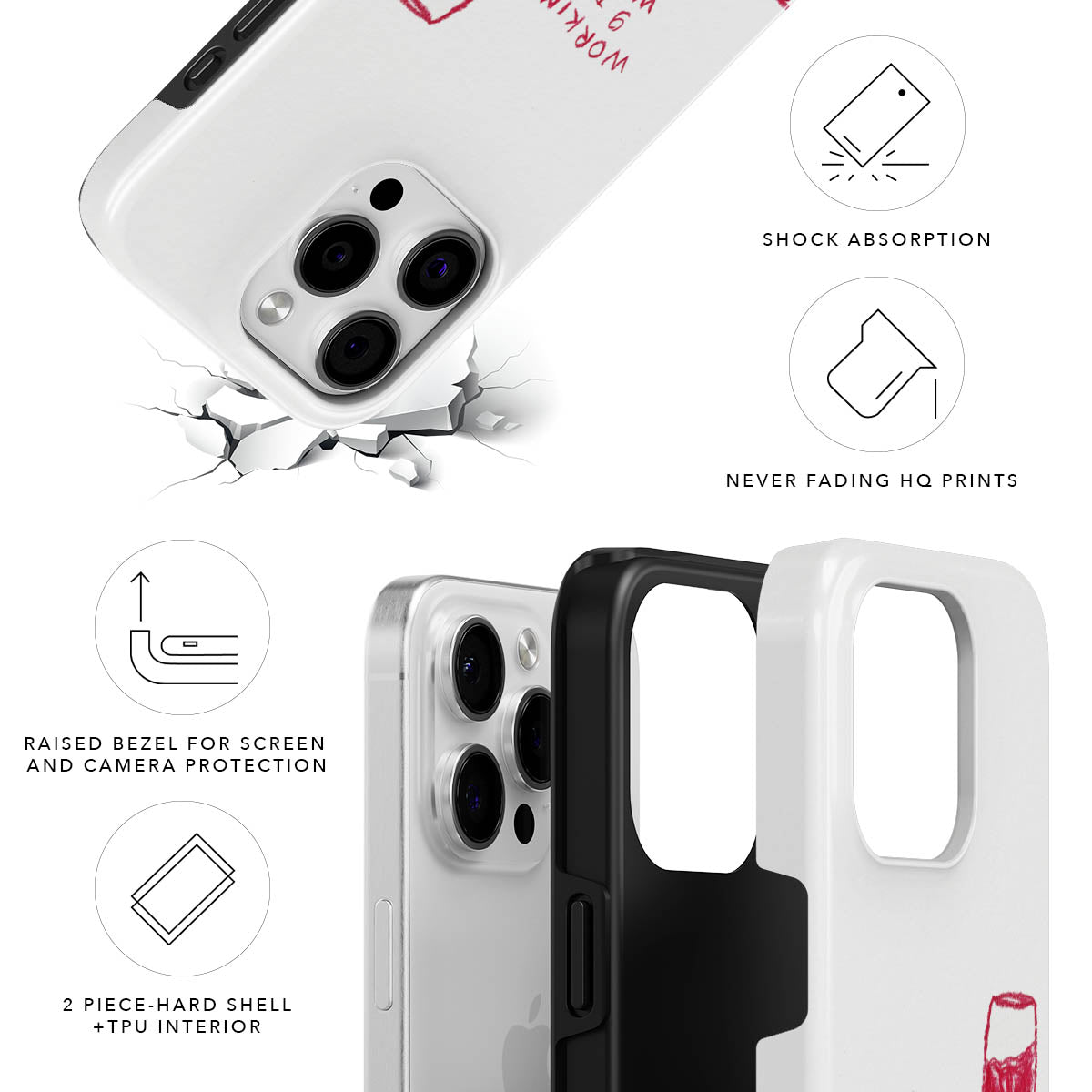 9 to Wine Magnetic Tough Phone Case