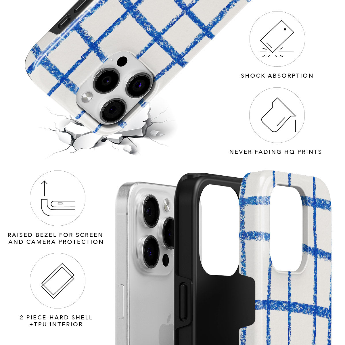 Check Magnetic Tough Phone Case