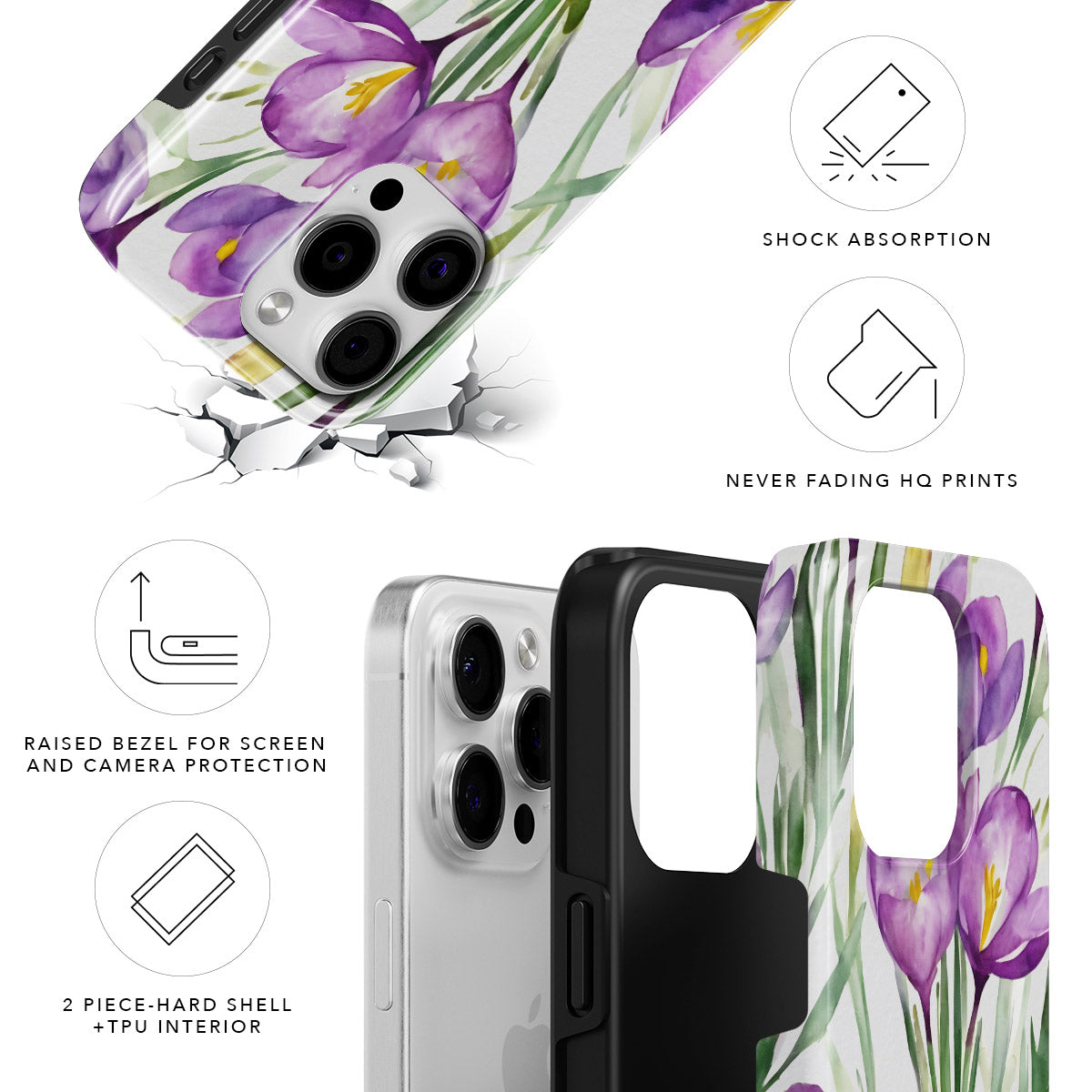 Crocus Magnetic Tough Phone Case