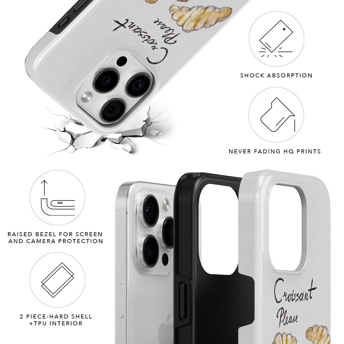 Croissant Please Magnetic Tough Phone Case
