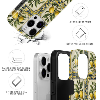Lemon Tile Magnetic Tough Phone Case