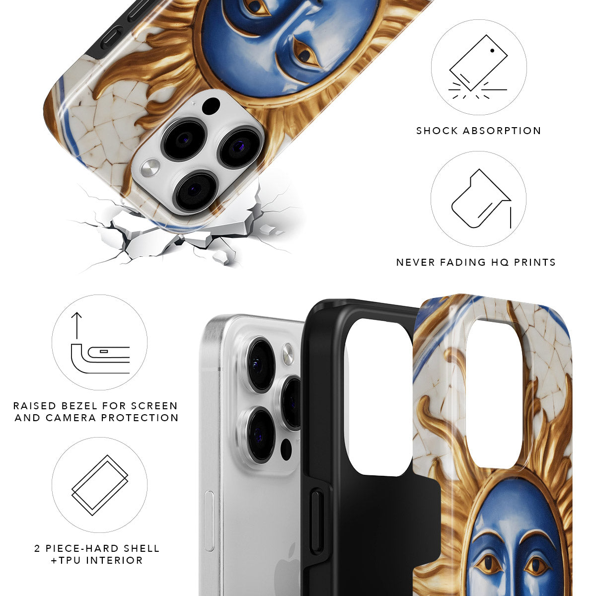 Majolica Sun Magnetic Tough Phone Case