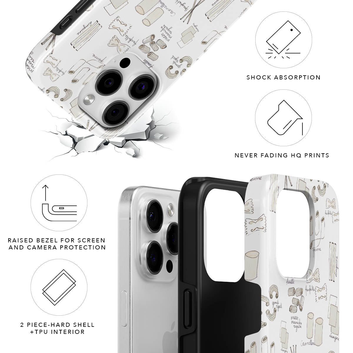 Pasta e Basta Magnetic Tough Phone Case