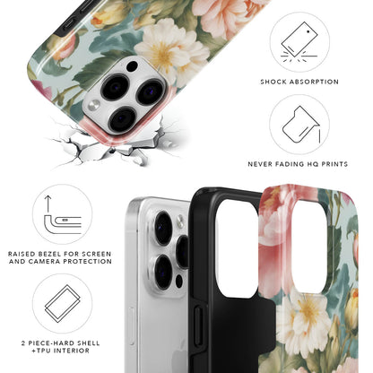 Peonies Magnetic Tough Phone Case
