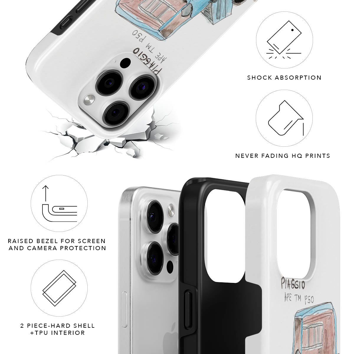 Piaggio Ape Magnetic Tough Phone Case