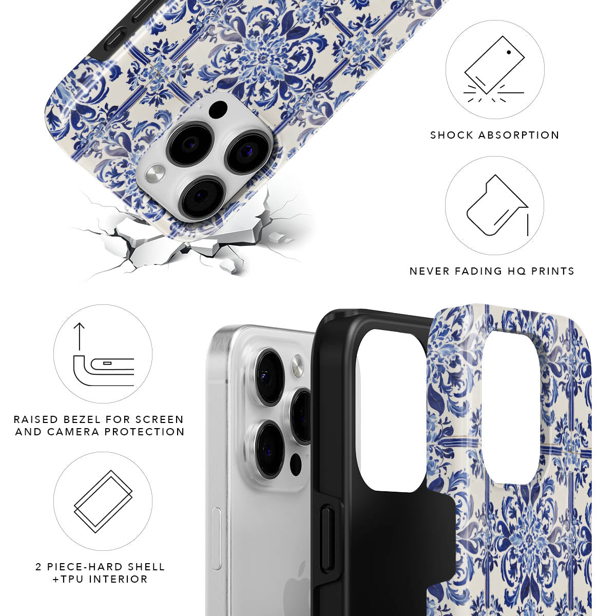 Piastrella Antica Magnetic Tough Phone Case
