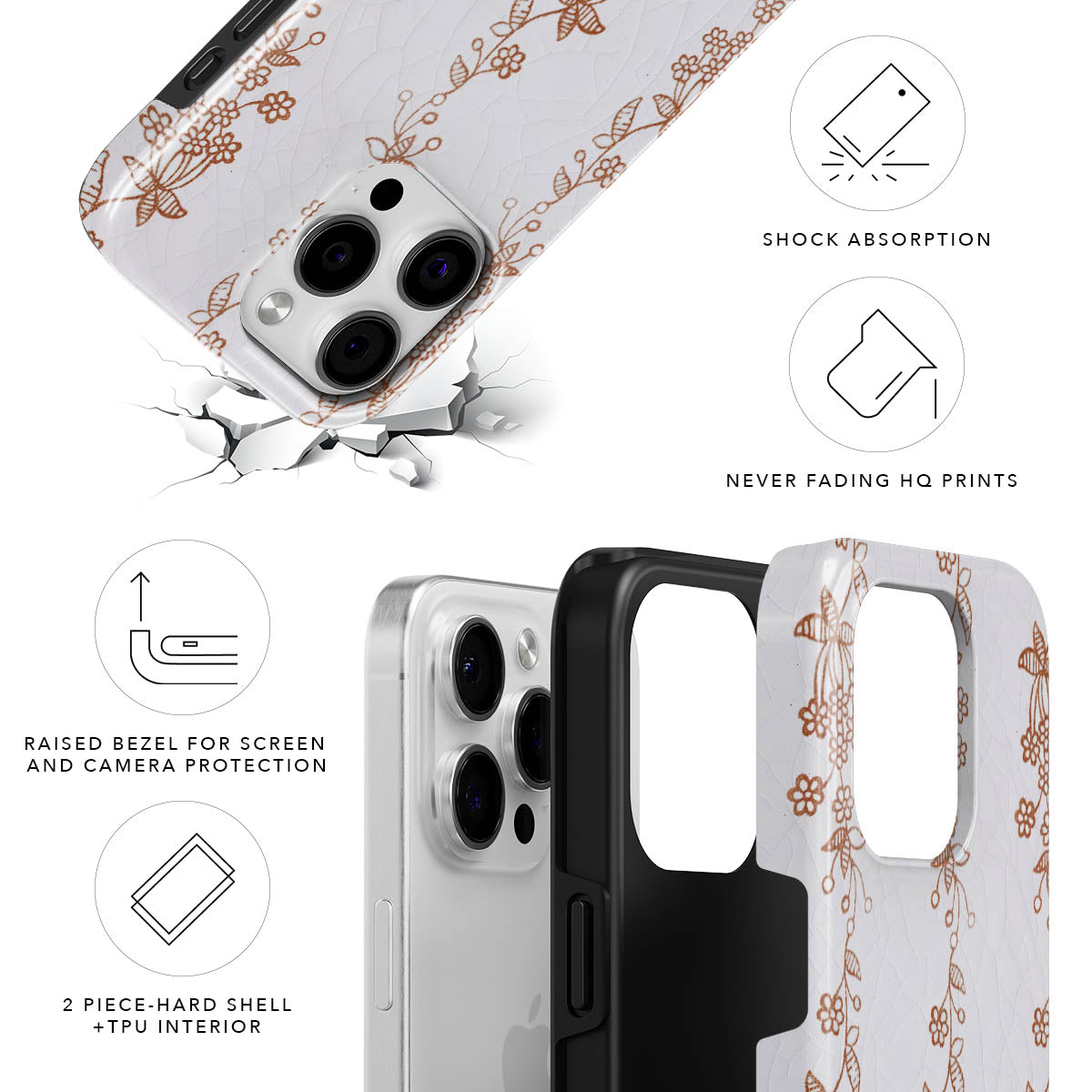 Piccoli Fiori Magnetic Tough Phone Case