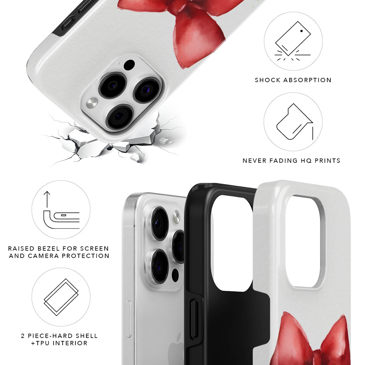Red Bow Magnetic Tough Phone Case