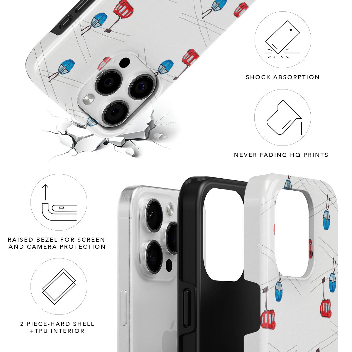 Ski Lifts Magnetic Tough Phone Case
