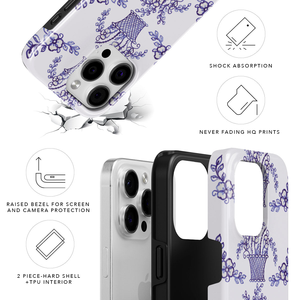 Vietri Fiori Magnetic Tough Phone Case