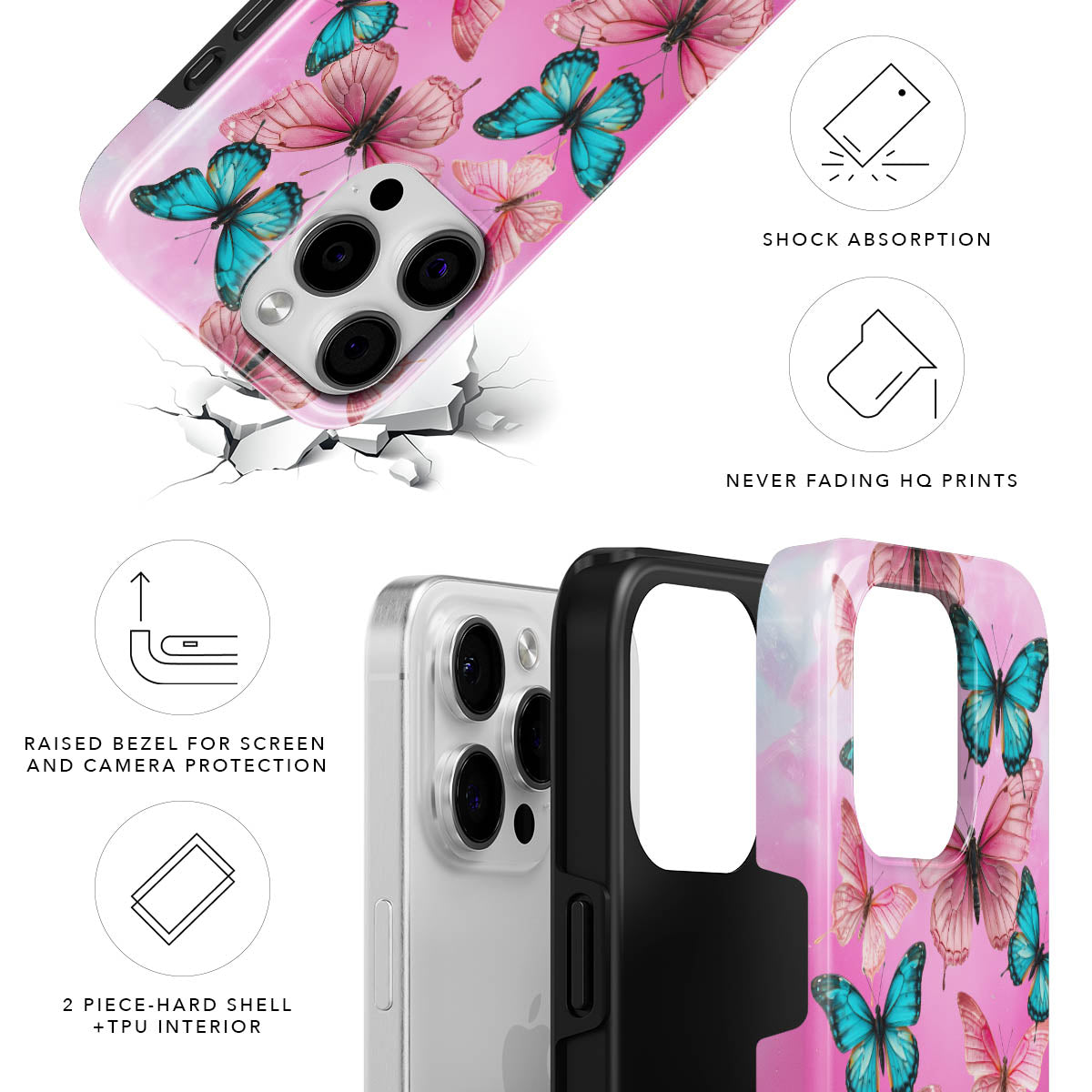 Y2K Butterflies Magnetic Tough Phone Case
