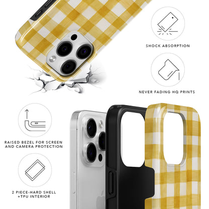 Yellow Gingham Tough Case