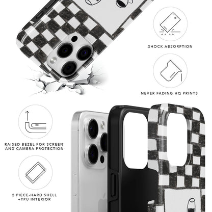 AM PM Magnetic Tough Phone Case