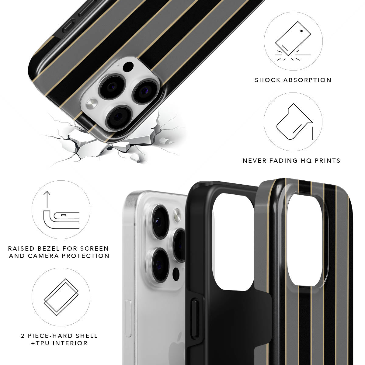 Blackwood Stripes Magnetic Tough Phone Case