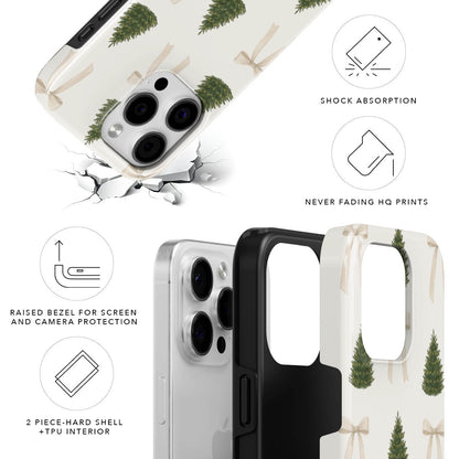 Christmas Trees and Bows Magnetic Tough Phone Case