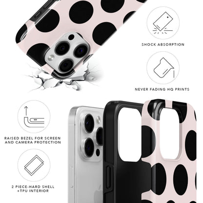 Pink Polka Magnetic Tough Phone Case