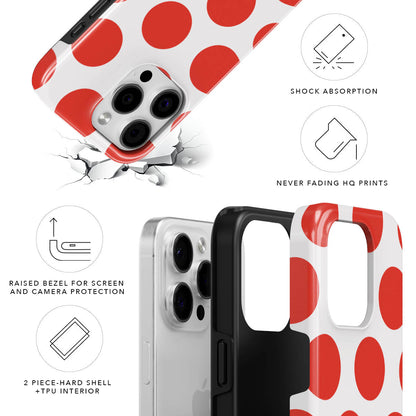 Red Polka Dots Tough MagSafe Case
