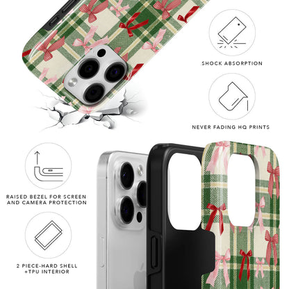 Tartan and Bows Magnetic Tough Phone Case