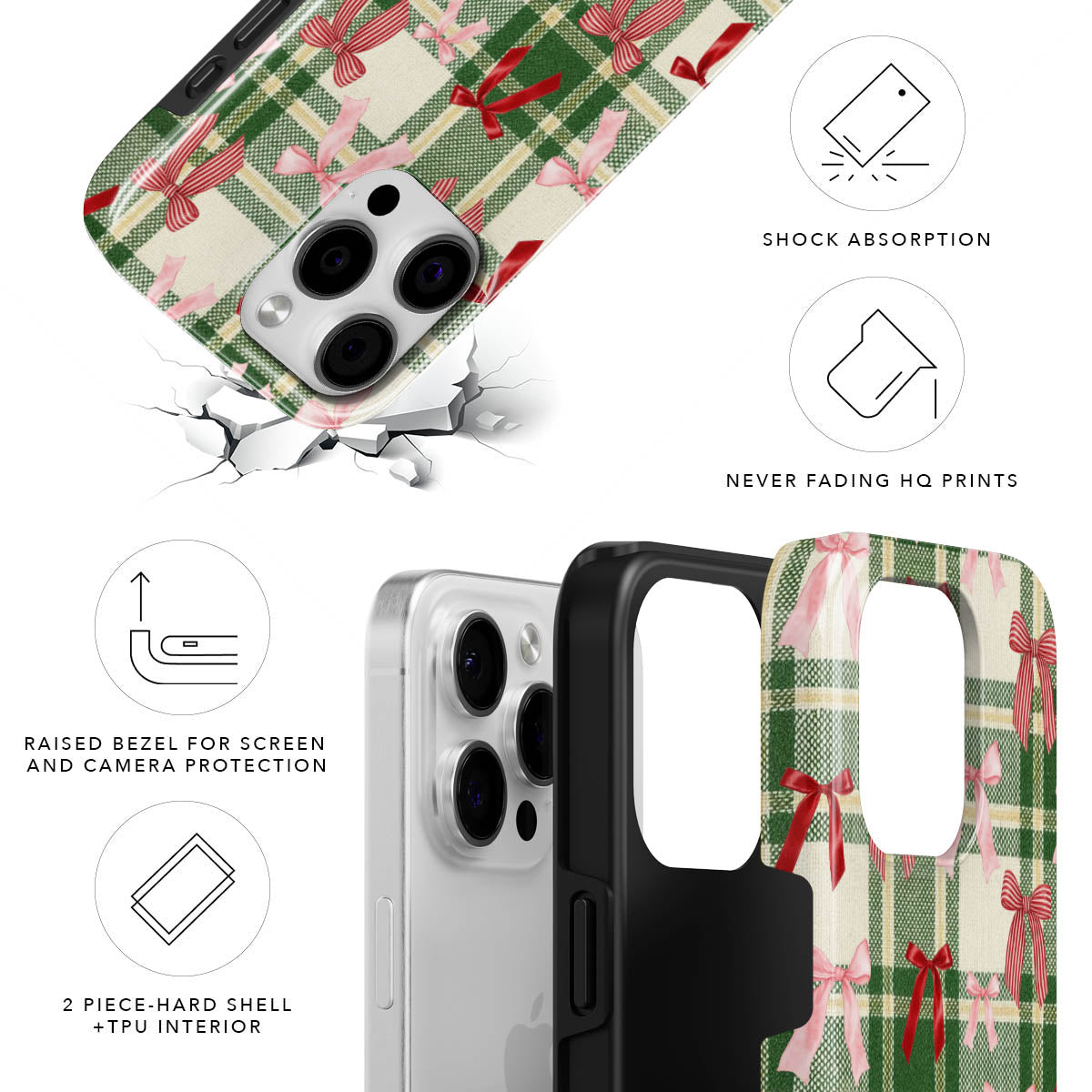 Tartan and Bows Tough Case