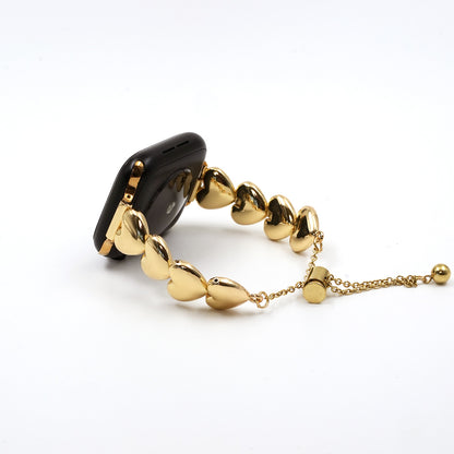 Gold Hearts - Watch Band