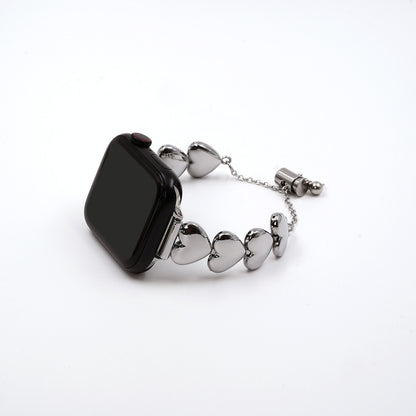 Silver Hearts - Watch Band