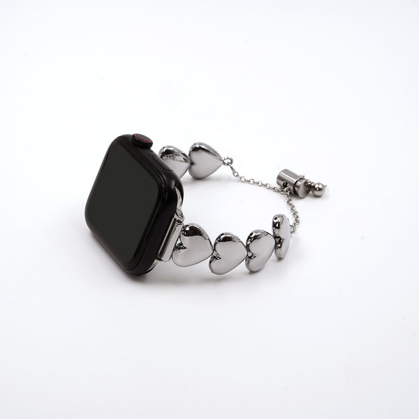 Silver Hearts - Watch Band