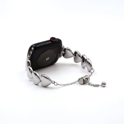 Silver Hearts - Watch Band