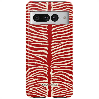 Burgundy Zebra Tough Case