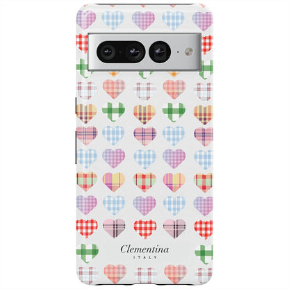Checked Hearts Tough Case