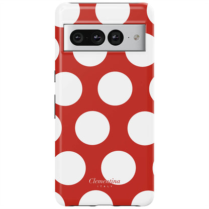 White Polka Dots Tough Case