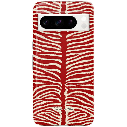 Burgundy Zebra Tough Case