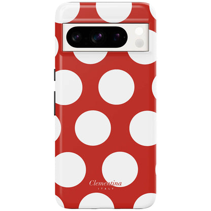 White Polka Dots Tough Case