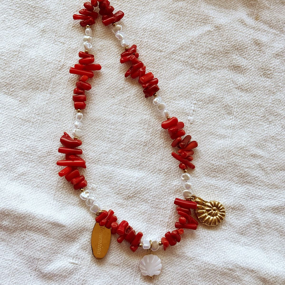 Red coral - Phone charm