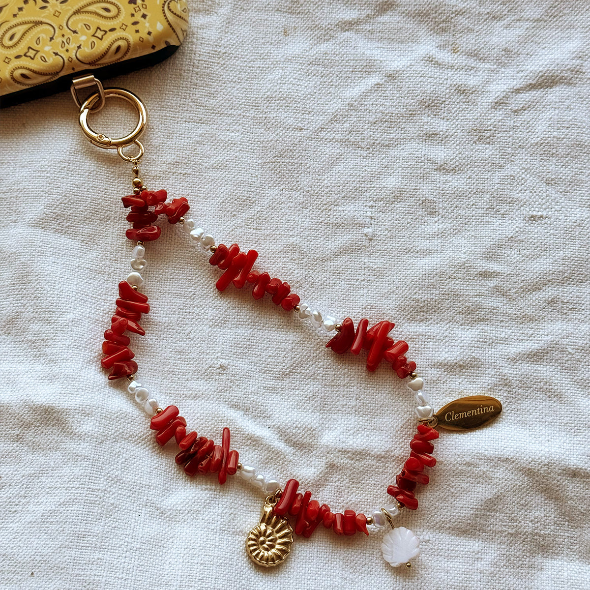 Red coral - Phone charm