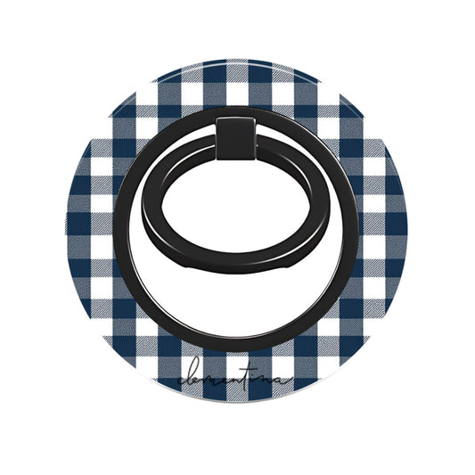 Dark Gingham Ring Holder