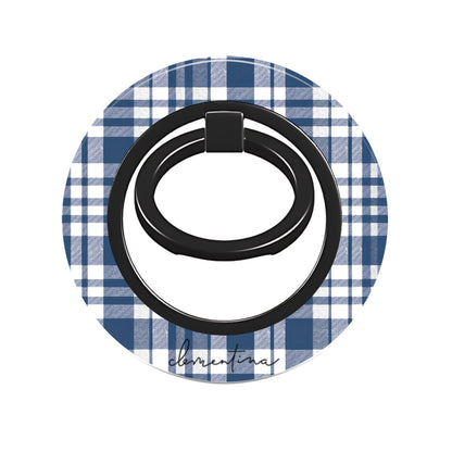 Dark Tartan Ring Holder