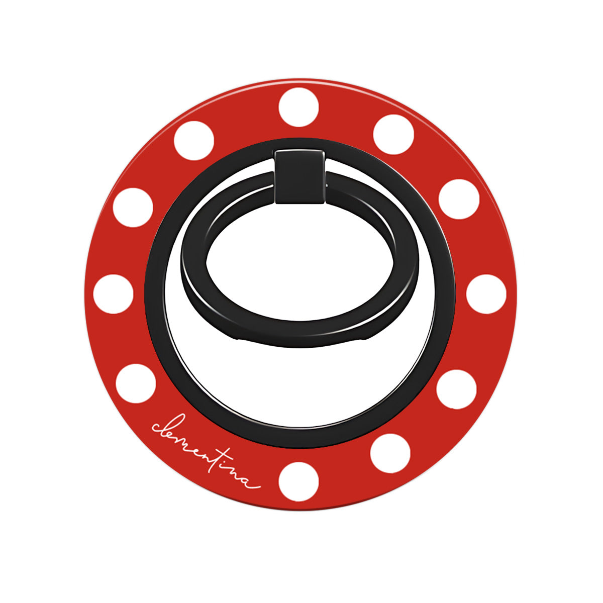 White Polka Dots Ring Holder