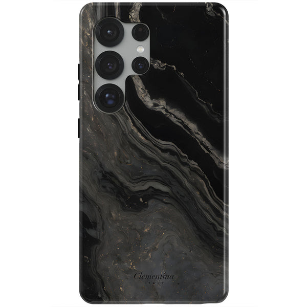 Black Marble Snap Case