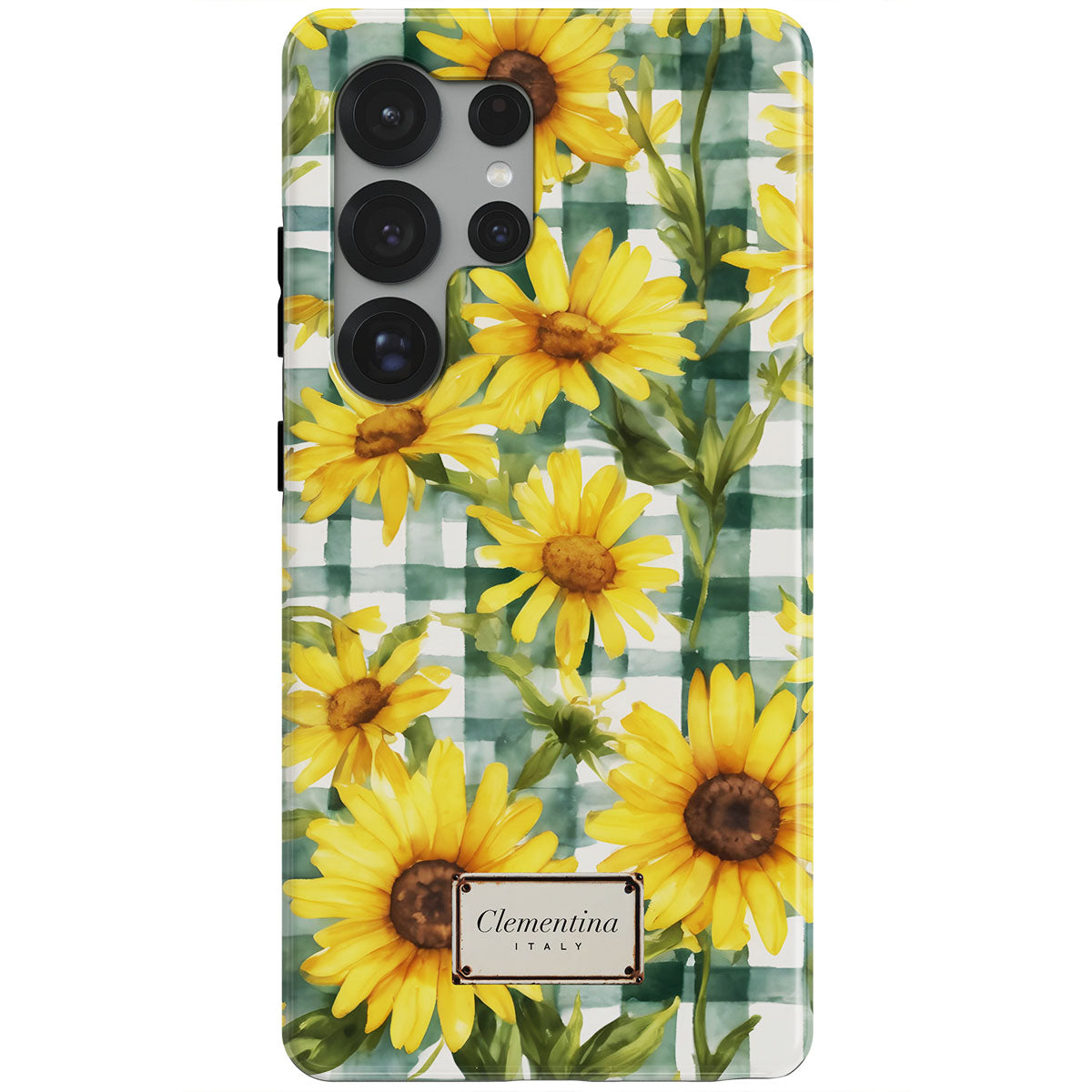 Gingham and Flowers Magnetic Tough Phone Case