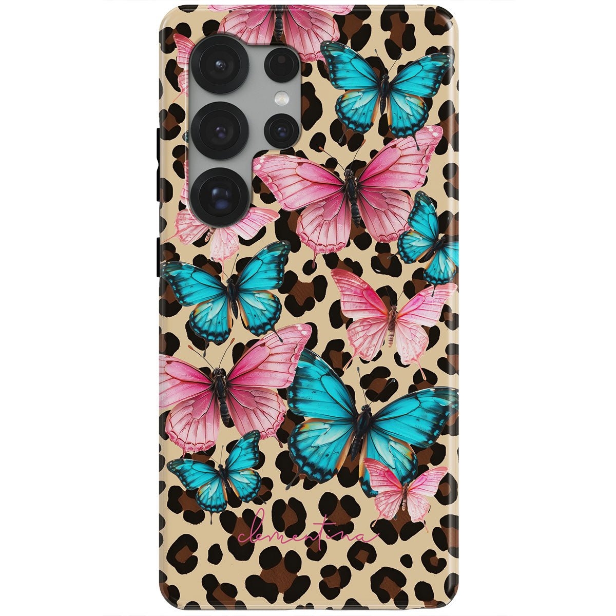 Leopard & Butterflies Magnetic Tough Phone Case