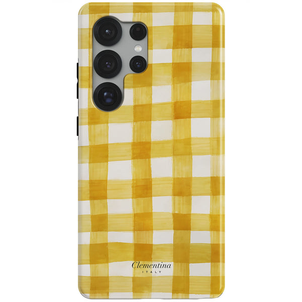 Yellow Gingham Tough Case