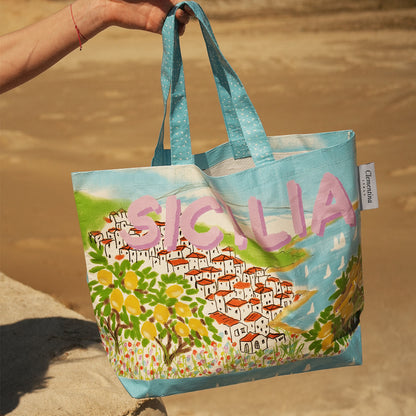 Sicilia recycled plastic beach bag