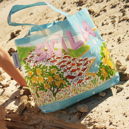 Sicilia recycled plastic beach bag